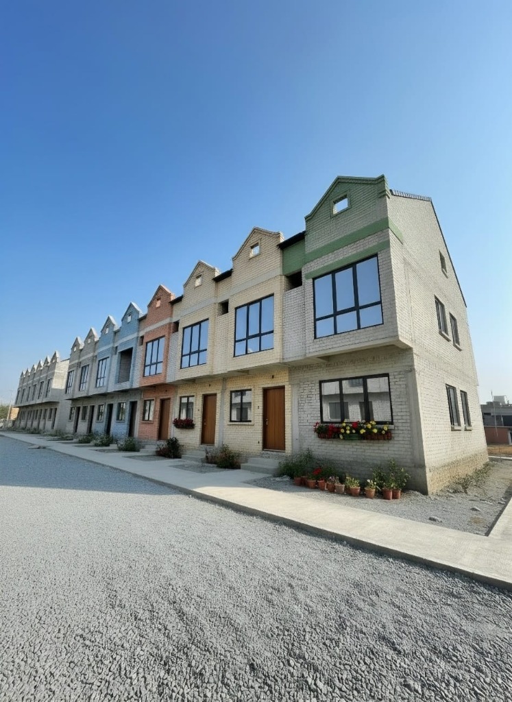Modern colorful row houses